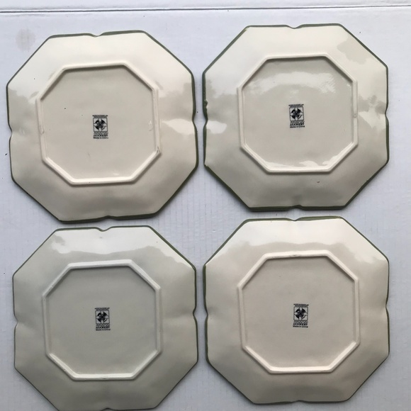 Set Of 4 MWW Market Square Embossed Christmas Flowers Dessert/Appetizer/… - Picture 5 of 12